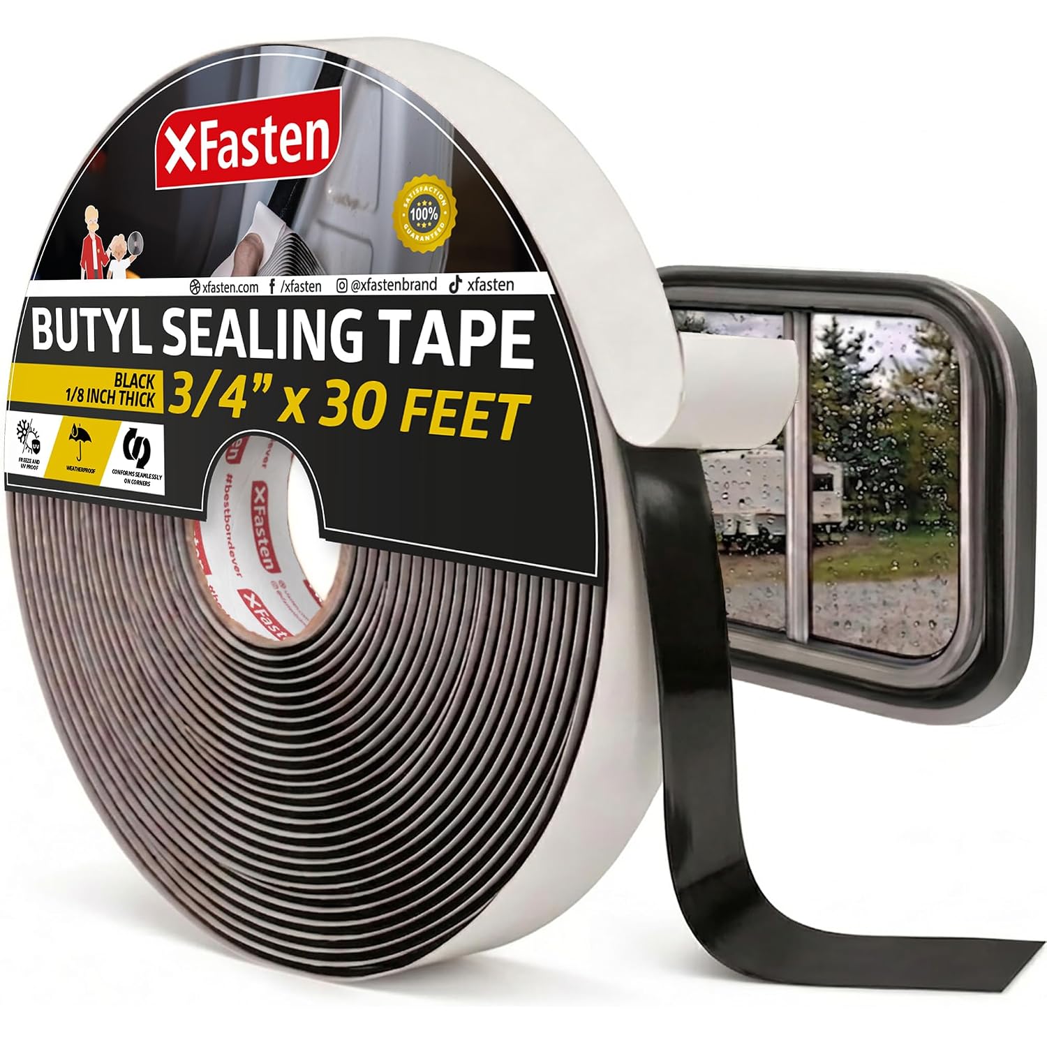Butyl tape for swimming pool light leak repairs