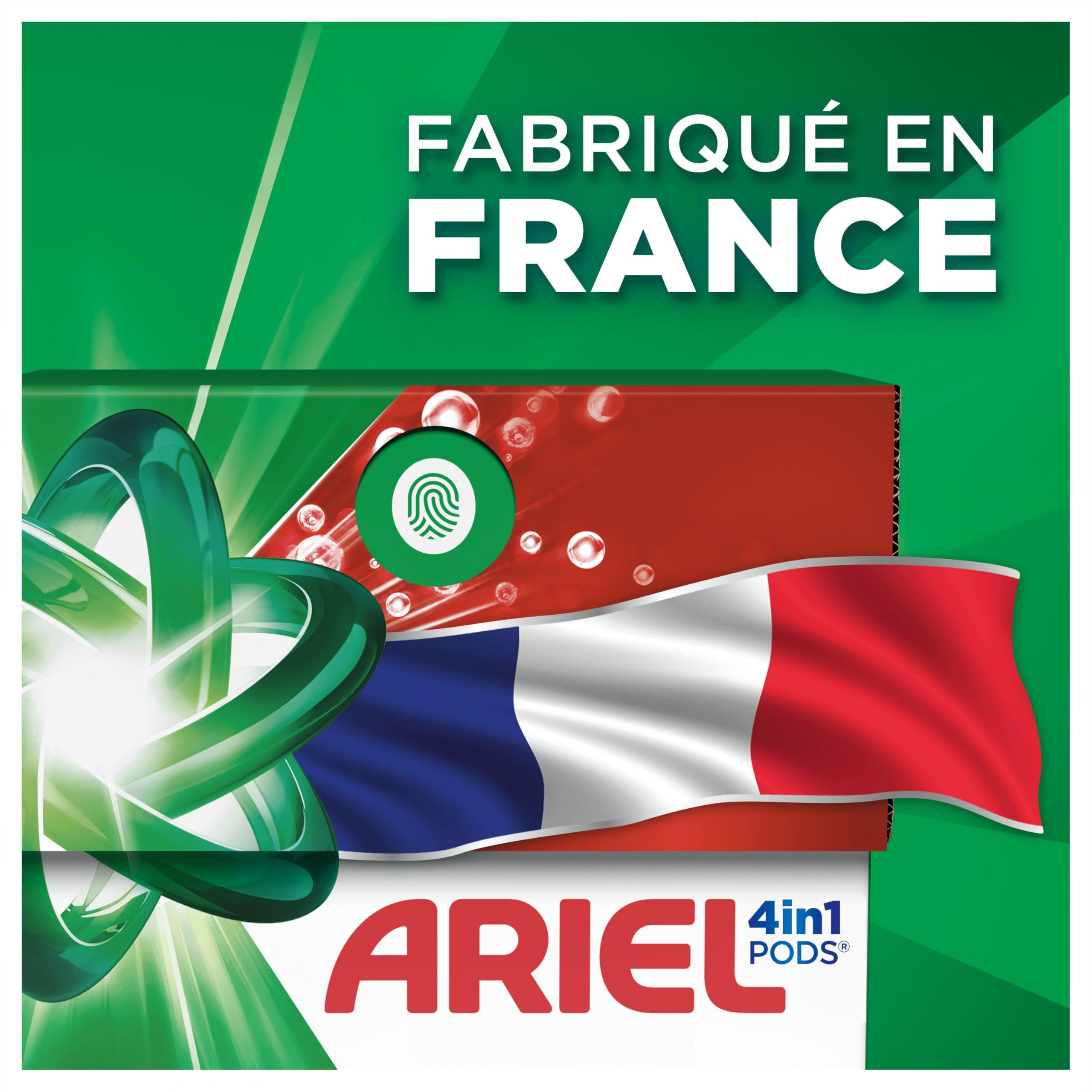 Ariel Pods 4en1 +Ultra Détachant, Lessive en Capsules, 88 Lavages (44x2), Élimine Même les Tâches Incrustées Depuis 7 Jours, Dissolution Rapide Même à Froid, Fabriqué en France