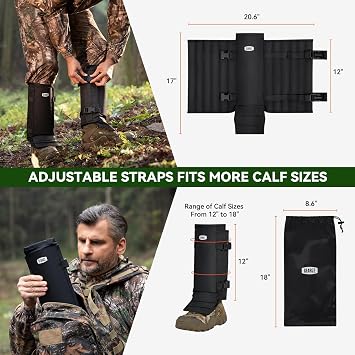 GearOZ Snake Gaiters Chaps, Durable Lower Legs Anti-Snake Bite Guards