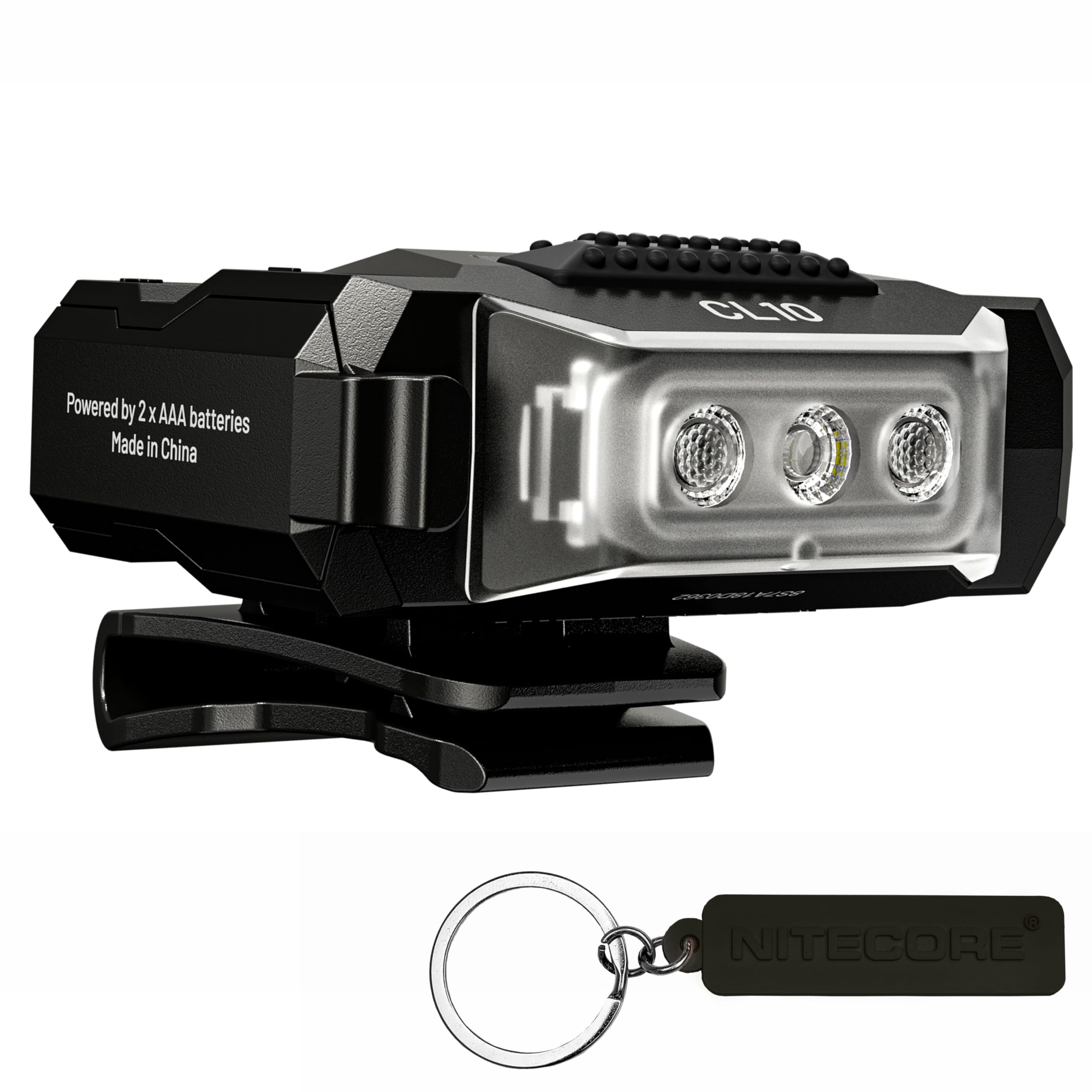 Nitecore CL10 Multipurpose Ultra Lightweight Clip-on Shoulder Light Personal Warning Signal Light with AAA Batteries, Tag