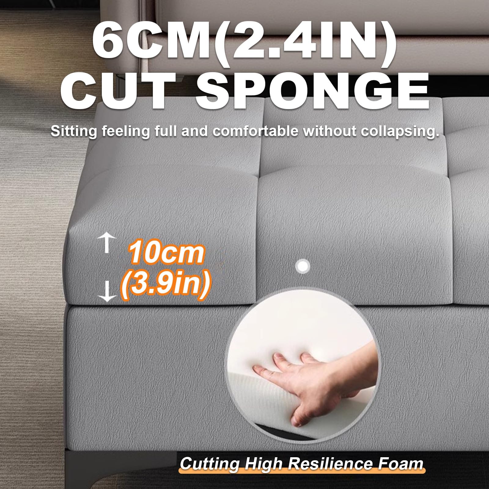 Pouf Contenitore Moderno, Sgabello Contenitore Imbottito in Pelle