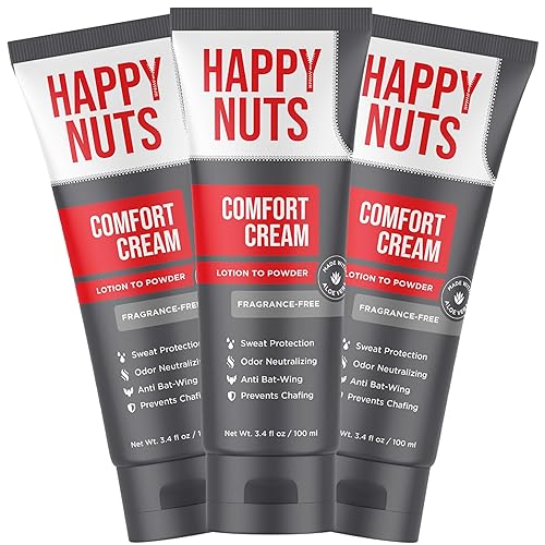 HAPPY NUTS Desodorante en crema Comfort para hombres defensa del sudor antirozaduras, control de olores, desodorante e higiene para hombres sin