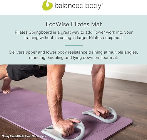 Miniatura 6 de Balanced Body EcoWise - Alfombrilla de pilates, almohadilla antideslizante suave para fitness, entrenamiento, ejercicio y entrenamientos en casa