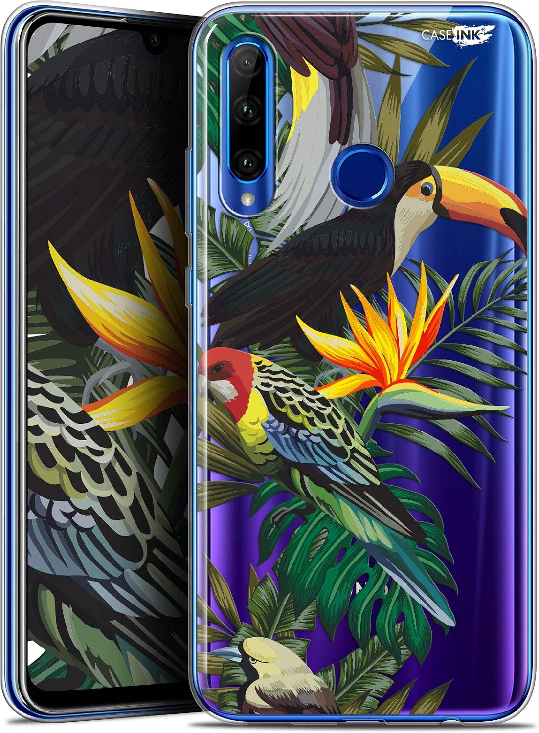 Huawei Honor 20 Lite 6.2 Inch Case, Ultra Thin Toucan Tropical Design