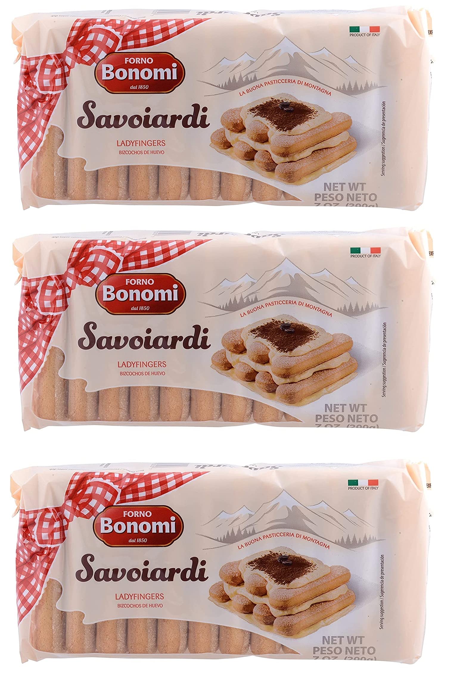 Forno Bonomi Ladyfingers 200g (7 Ounce) Three-Pack