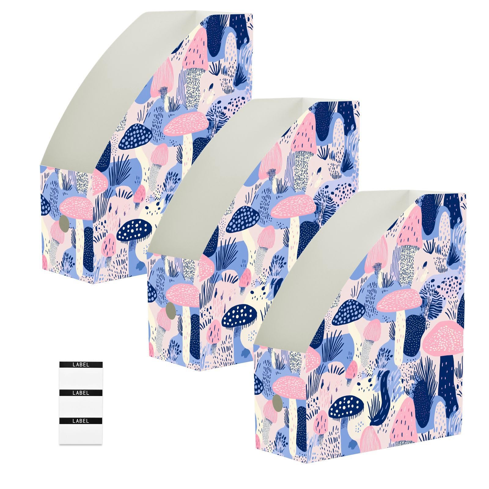 Dossiers de rangement pliables magazines stop au désordre avec le motif champignon