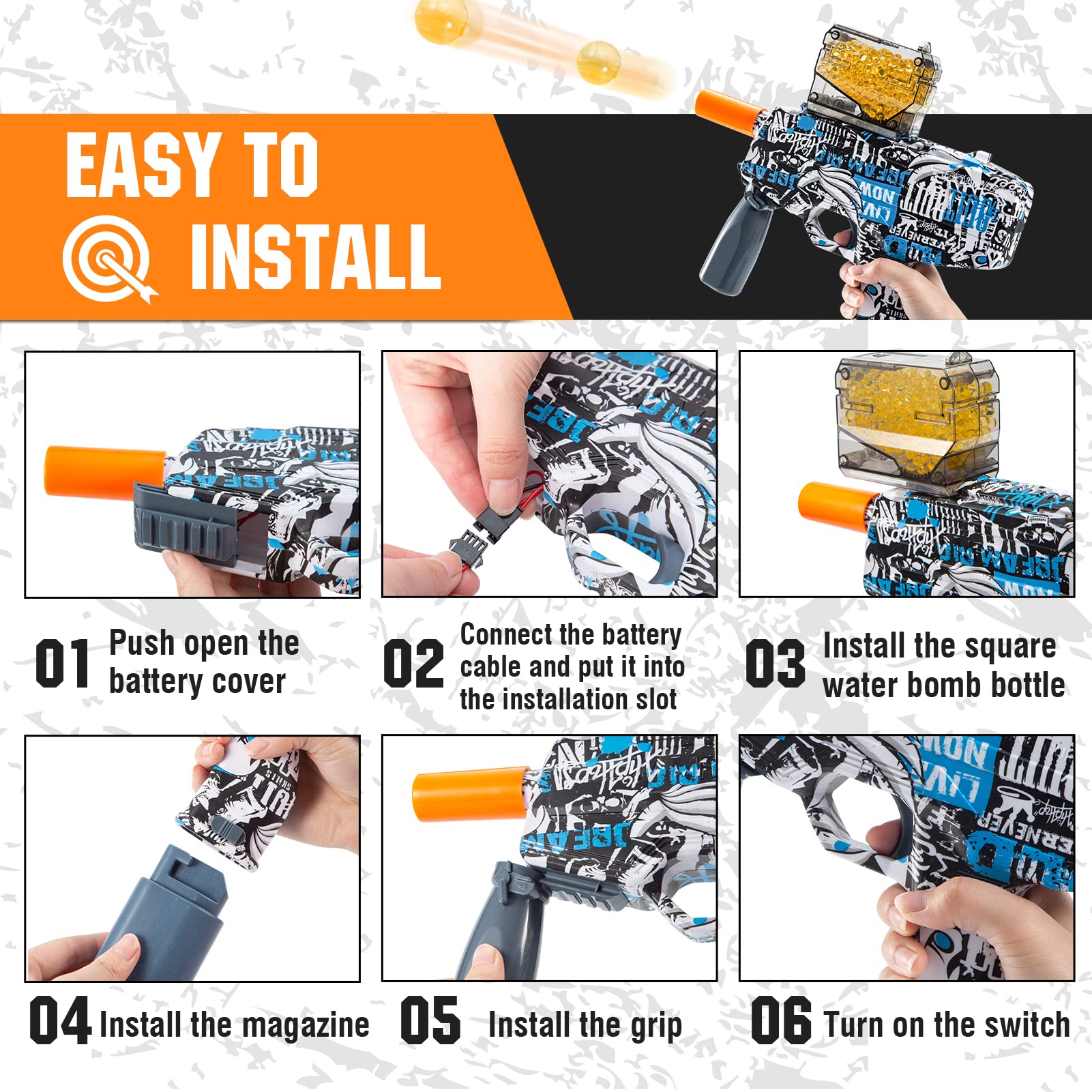 Buy Gel Blaster Electric Gel Ball Blaster for Outdoor Game Gel Blasters