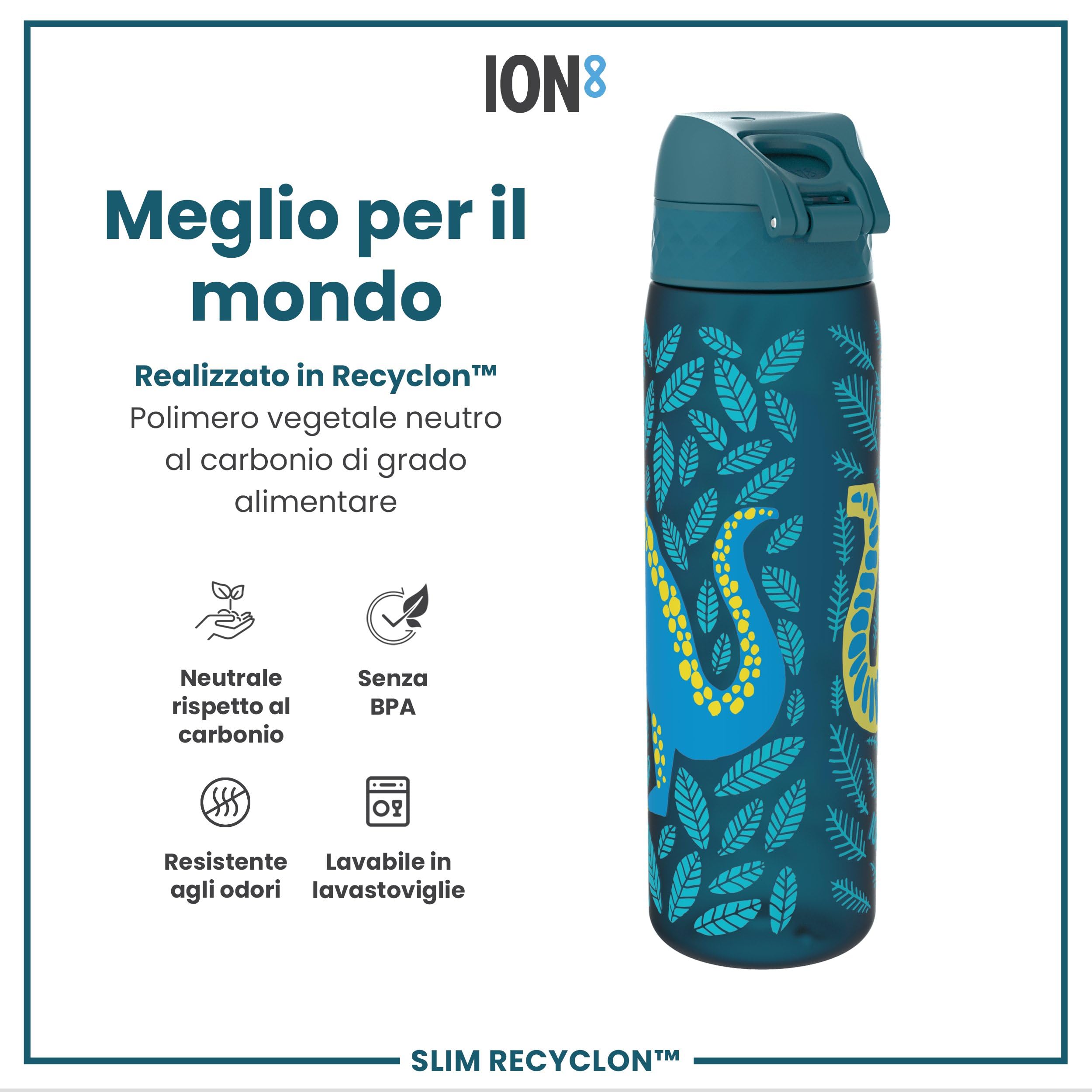 Borraccia ION8 500ml Antigoccia - Senza BPA, Con Maniglia E Beccuccio Easy Flip - Foto 2