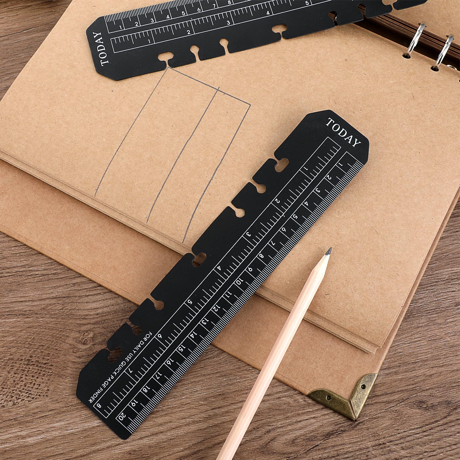 6 Righelli Segnalibro Per Notebook A5 - In PVC, Multiuso | Per Diari, Agende E Organizer - Foto 6