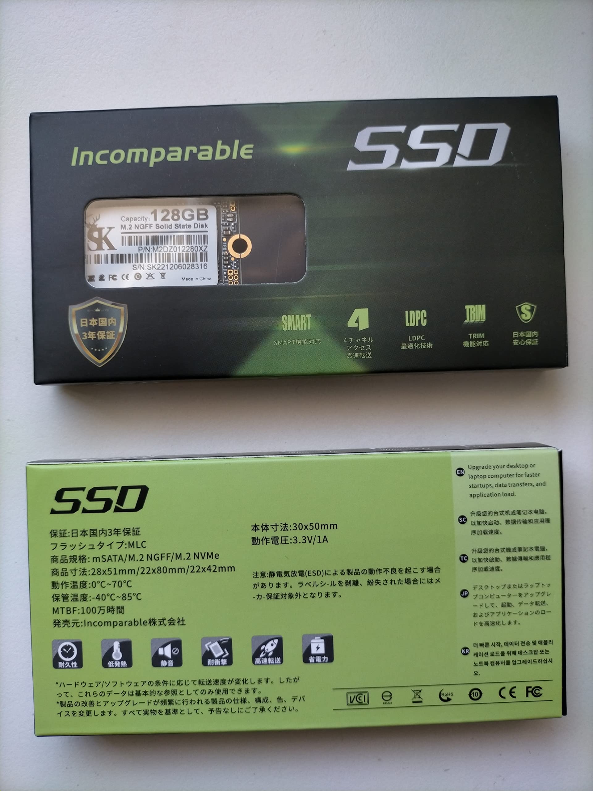 Amazon | ssd m.2 ngff 2242～2280 3年保証 (容量, 128GB