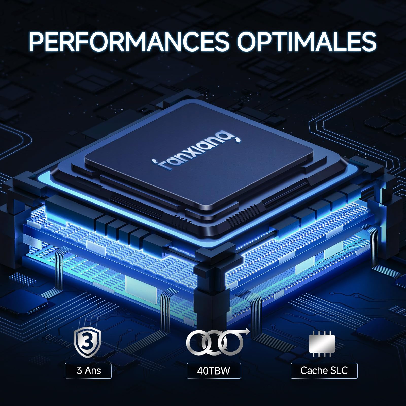 fanxiang S201 SSD M.2 SATA 128Go, M2 2280 SATA III 6 Go/s, Jusqu'à 550 Mo/s Lecture, 420 Mo/s Écriture, Cache SLC, 3D NAND, Disque Dur Interne Compatible PC Portable & Desktop (M.2 SATA, 128GB)