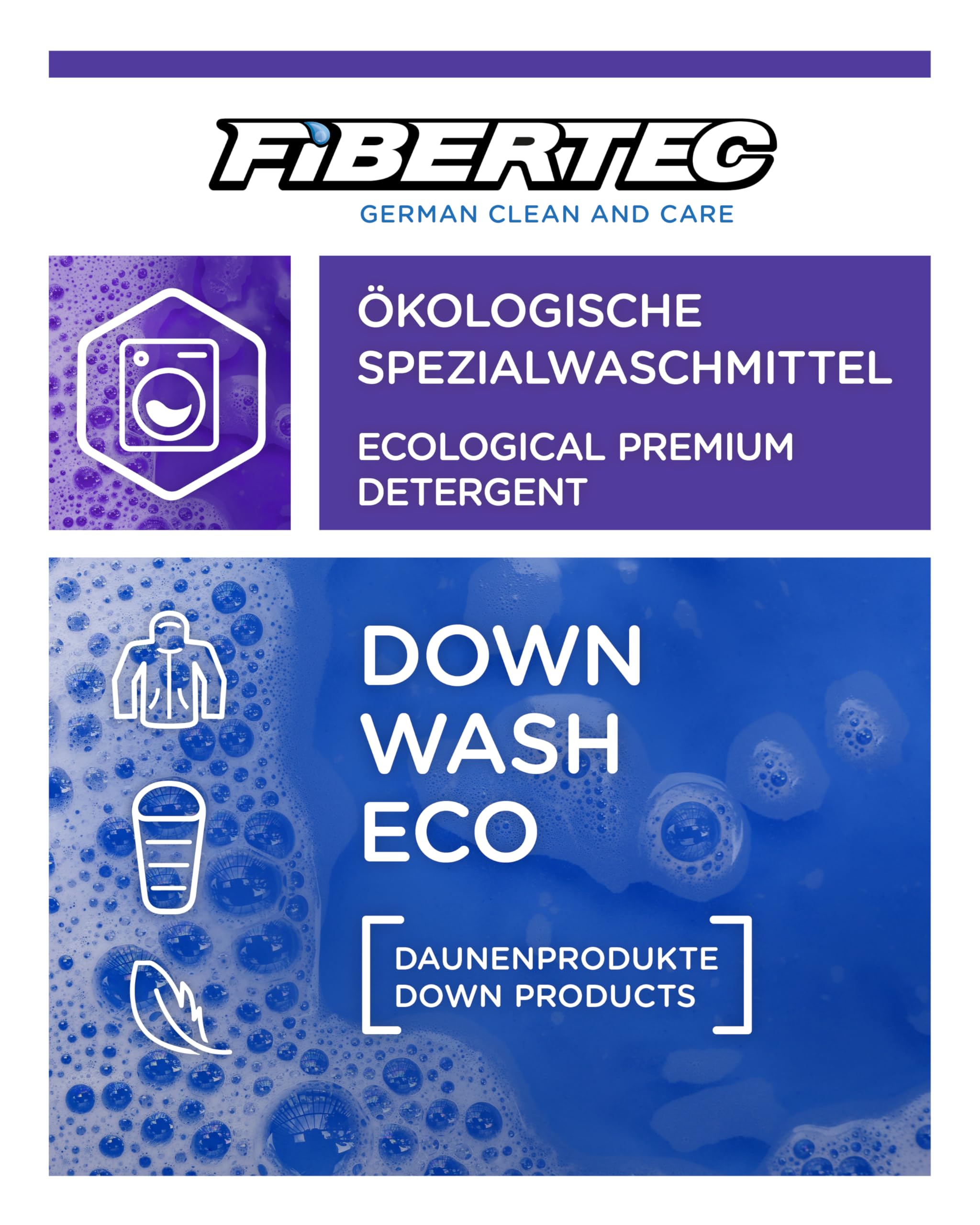 FIBERTEC Down Wash Eco Waschmittel flüssig 3L