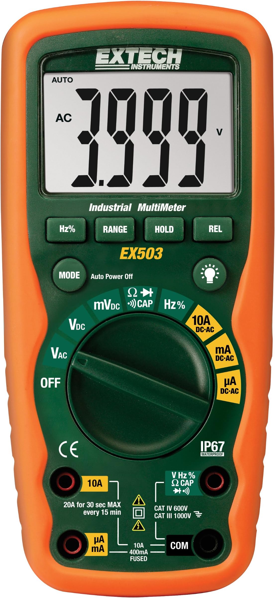 EX503 Waterproof 600V Industrial MultiMeter