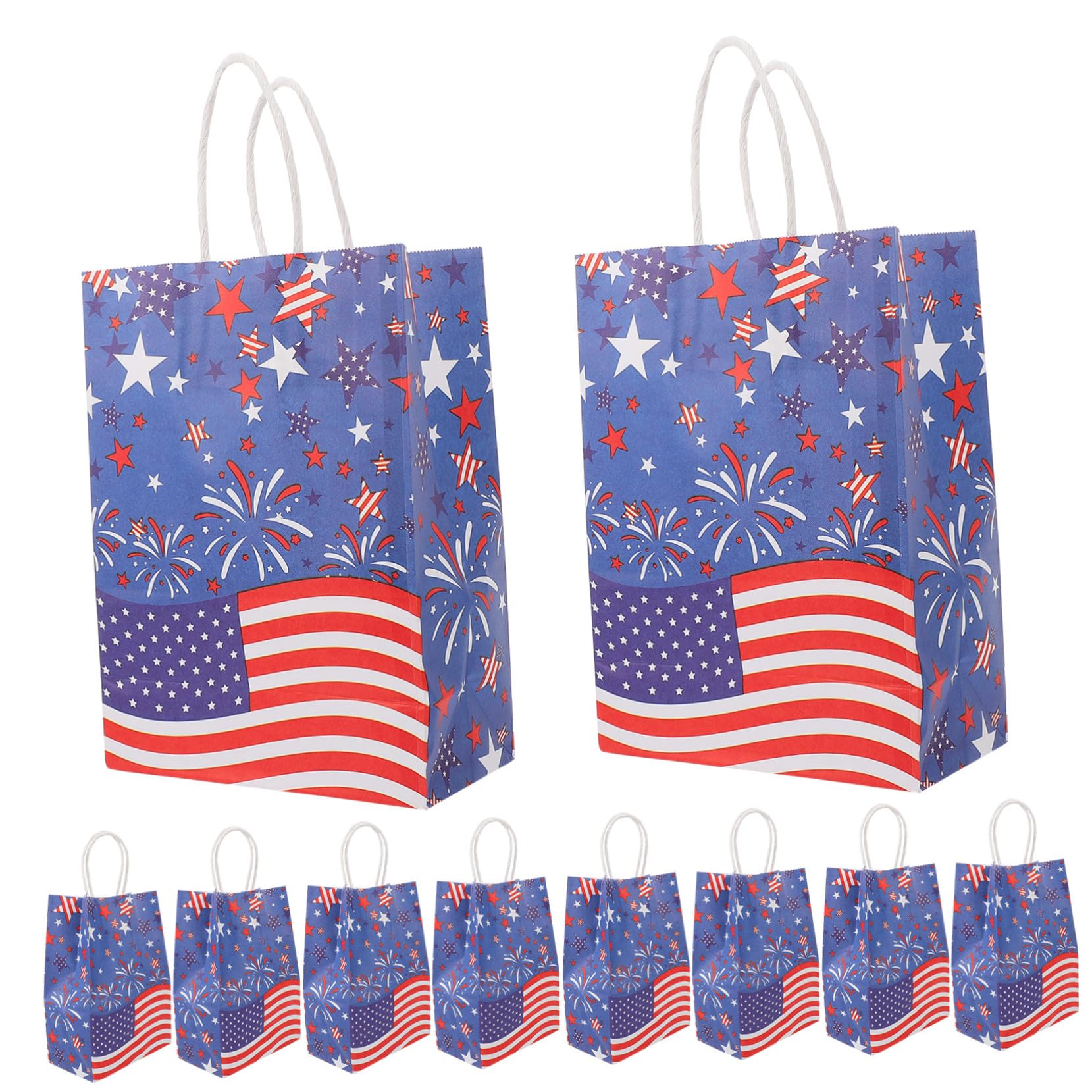 NUOBESTY 4 Sätze Geschenktüte Zum Unabhängigkeitstag Taschen Zum Verpacken Von Geschenken Große Geschenktüte Dekorative n Groß Partytaschen Papier 12 Stück * 4