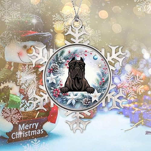 Miniatura 5 de Presa Canario Adorno  Adorno de Navidad de copo de nieve  Amante de Perros Mamá Regalo de perro Peeking Adorno de perro para decoración de árbol de