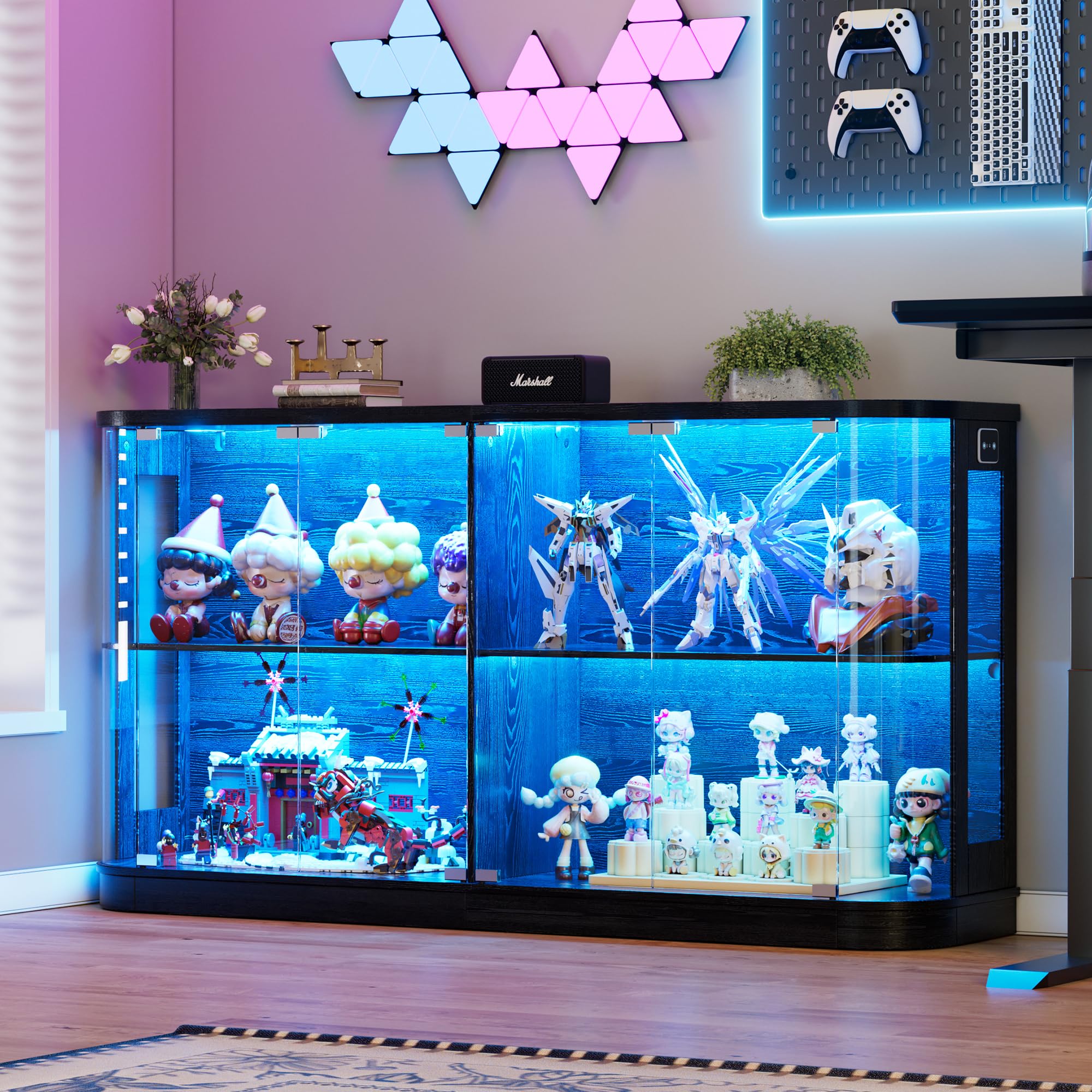 vitrine en verre avec led
