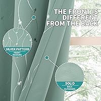 Vista 436 de BGment Room Darkening Curtains 95 Inches Long, Grommet Thermal Insulated Blackout Curtains with Wave Line and Dots Printed for Bedroom, 2 Panels