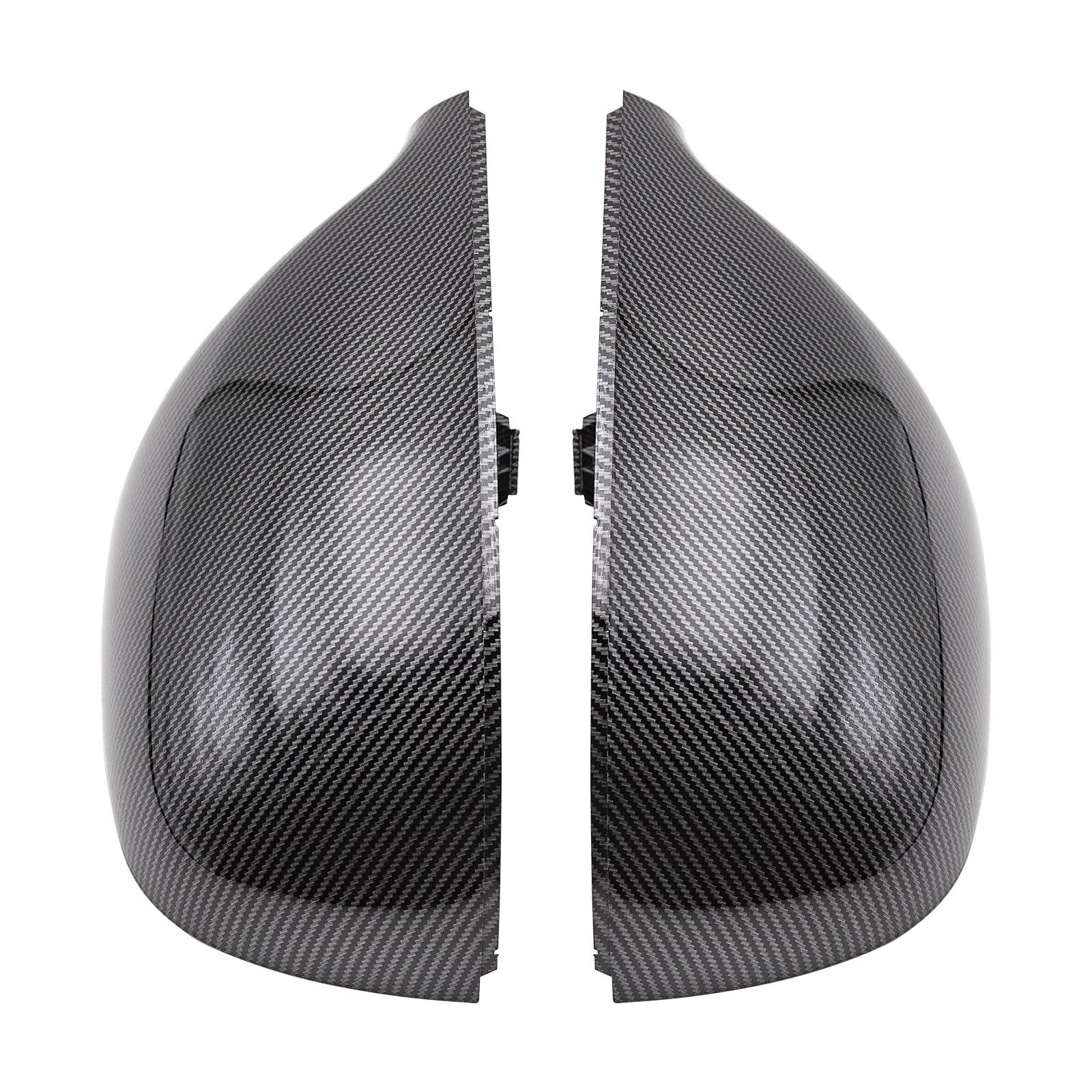 Para pokrowców na lusterka boczne kompatybilne z VW Volkswagen Transporter T5 T5.1 2010-2015, T6 2016-2019 (wzór z włókna węglowego)