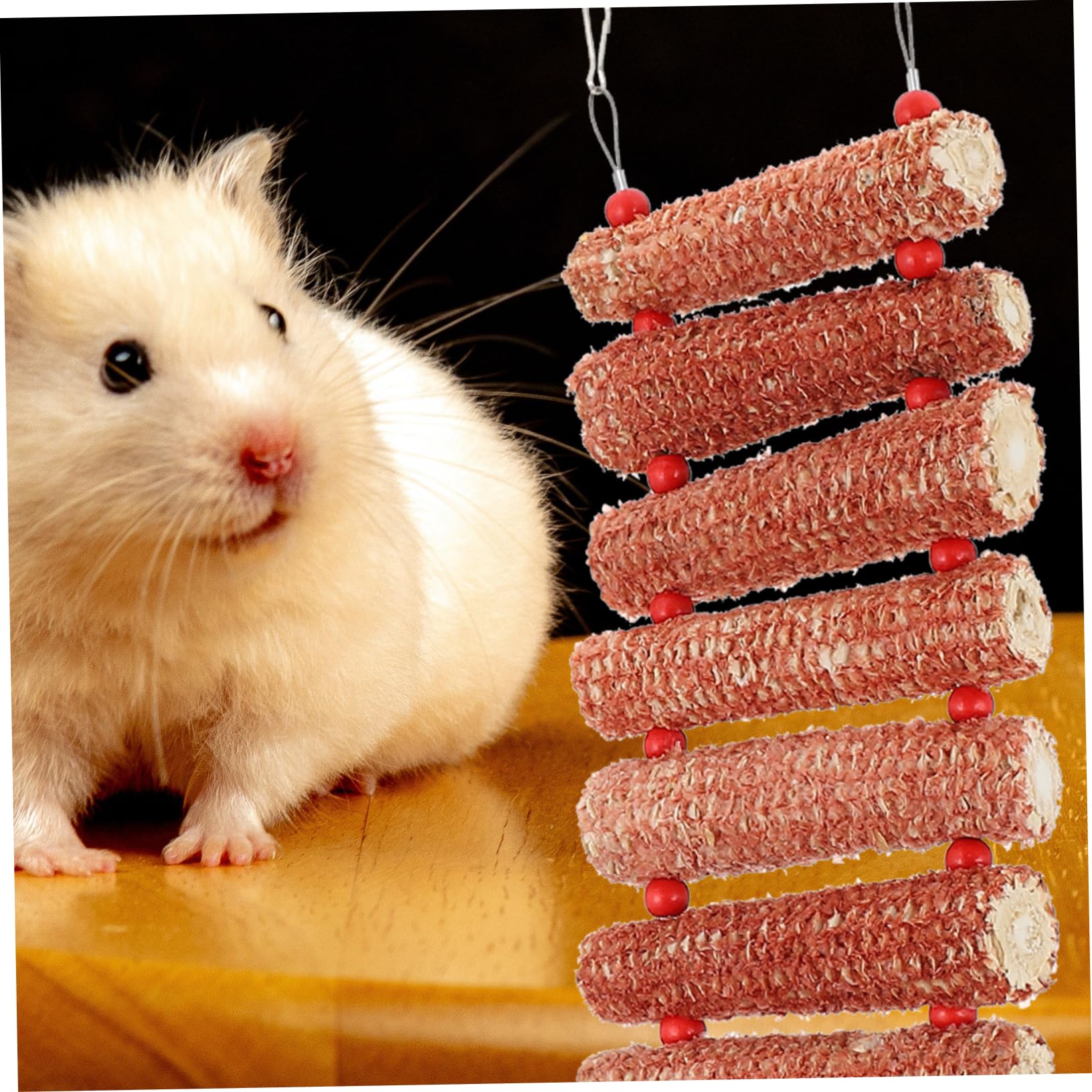 SUPVOX 3pezzi Giocattolo Mais Per Piccoli Animali Domestici Accessorio Per Conigli e Criceti Gioco Per Mantenere Agilità e Salute Resistente e Sicuro Divertente e Utile Per Molarità