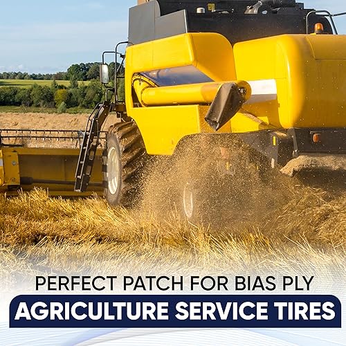 Miniatura 4 de Hornet Tire Bias Tractor Parche de reparación de neumáticos HTP3 - Parche individual (14-12 pulgadas x 14-12 4 capas)