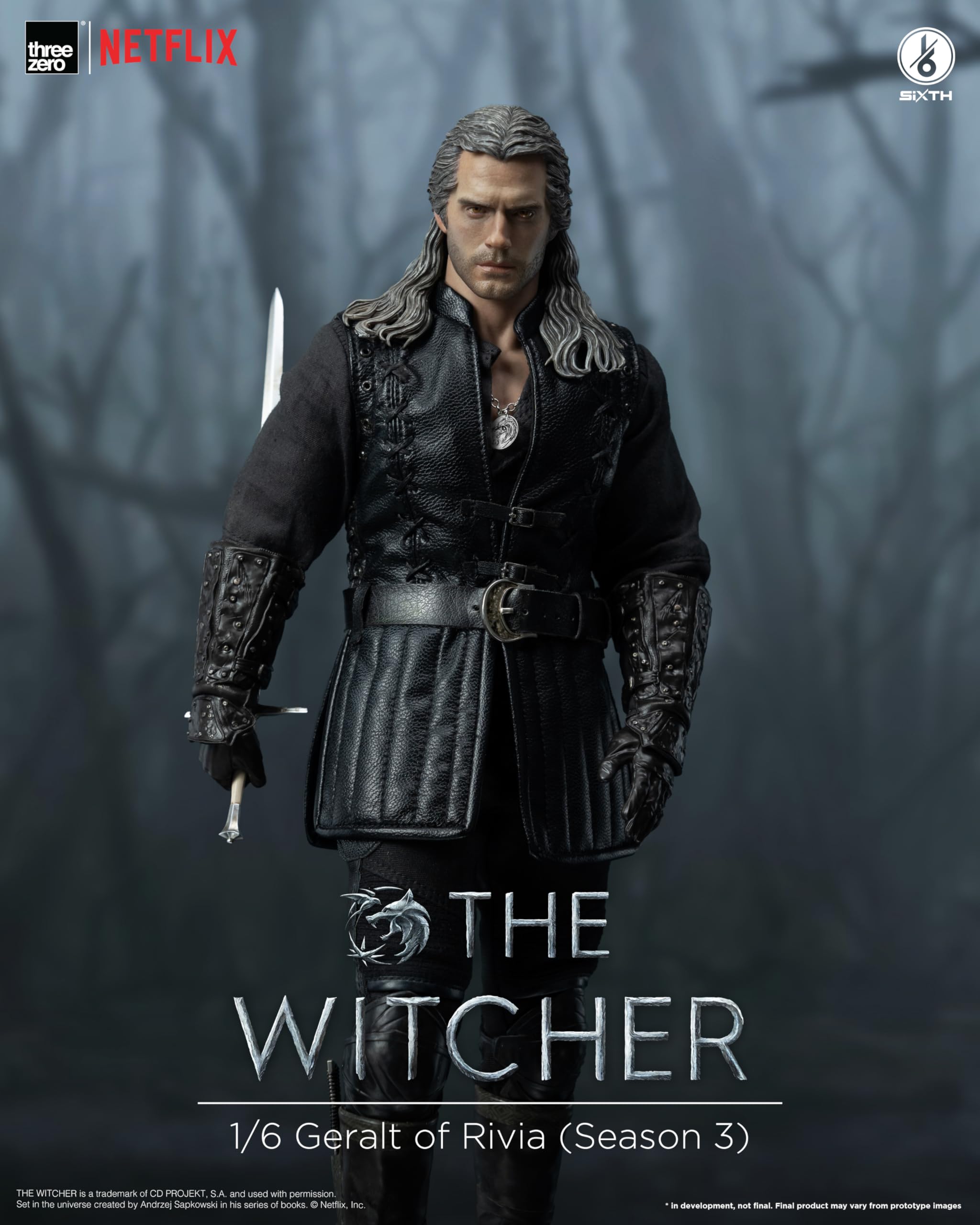 Threezero The Witcher: Geralt of Rivia (Stagione 3) Action Figure in scala 1:6