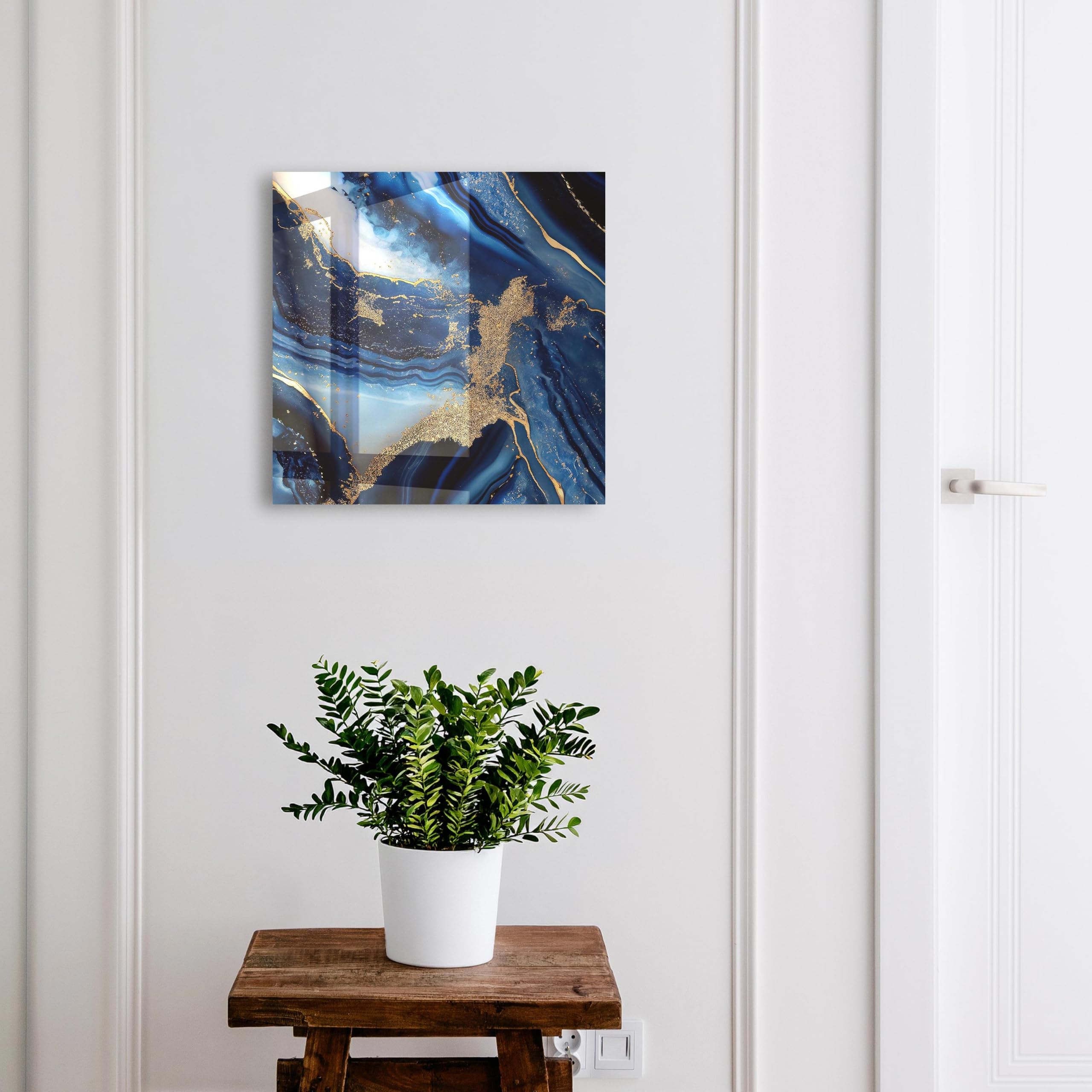 Tulup Armoire à Clés 30x30 cm | Blanc | Porte Gauche | Fixation Murale