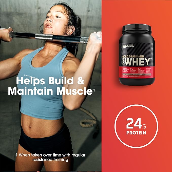 Optimum Nutrition Gold Standard 100% Whey Protein Powder is a widely recognized dietary supplement designed to support muscle recovery and growth. The product comes in a 2.27 kg (approximately 5 lbs) container, offering approximately 74 servings per package. Each serving contains 24 grams of protein, primarily sourced from whey protein isolates, which are the purest form of whey protein. This makes it a popular choice for athletes and fitness enthusiasts looking to increase their daily protein intake conveniently.