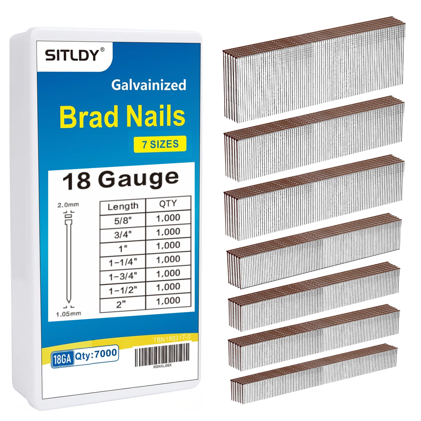 18 Gauge Galvanized Brad Nails - 1600 Pack -14