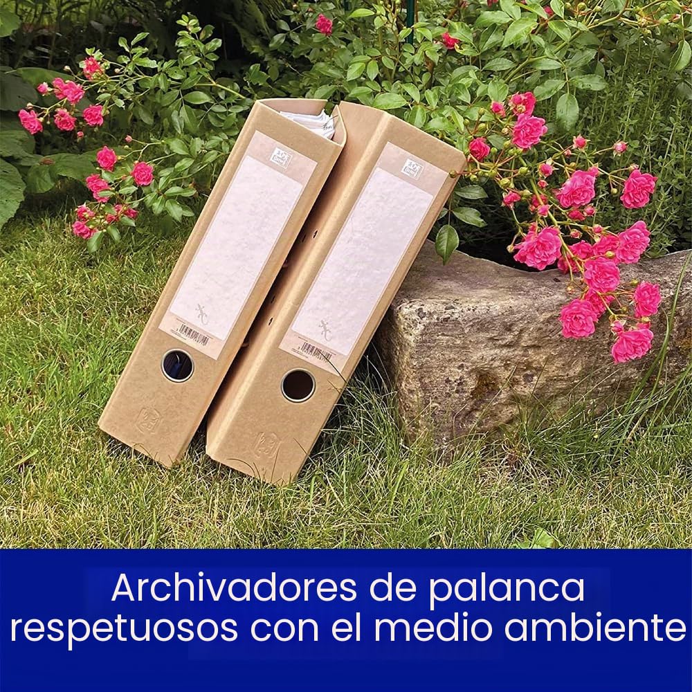 Oxford Archivador A4, bueno para el medio ambiente, en beige, 3 unidades