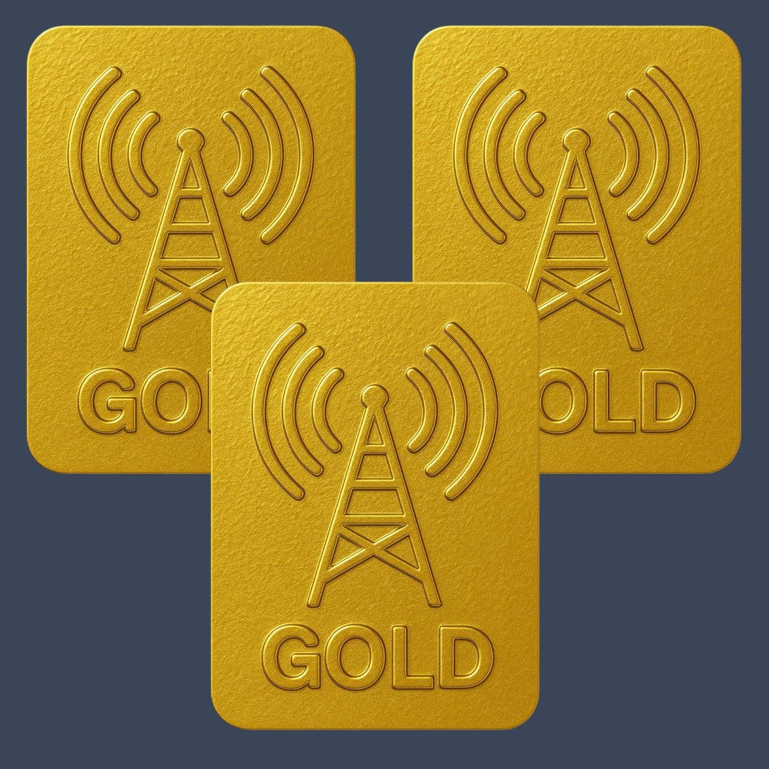 Radiation Protection Gold Mobile Chip Sticker for Safer Daily Calls and Health