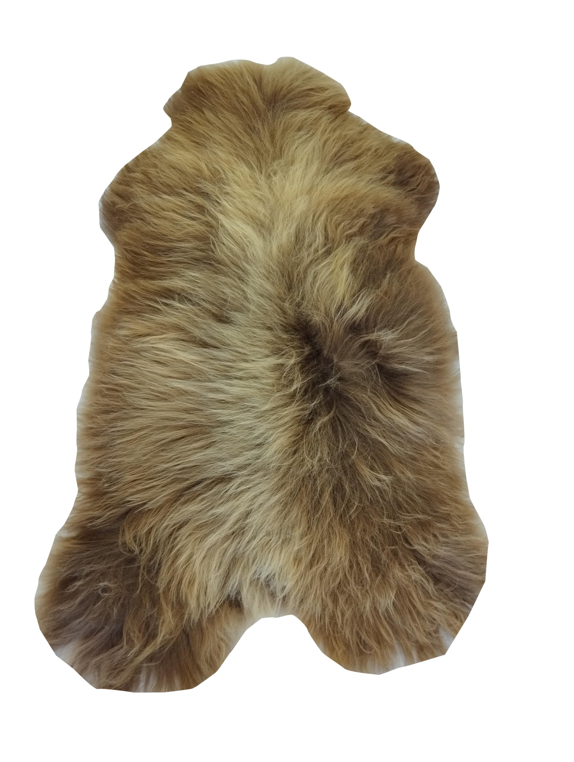 Peau de mouton d'Islande - Véritable fourrure naturelle - Poils longs - Environ 120 x 65 cm - Peau d'agneau douce comme tapis ou fourrure décorative