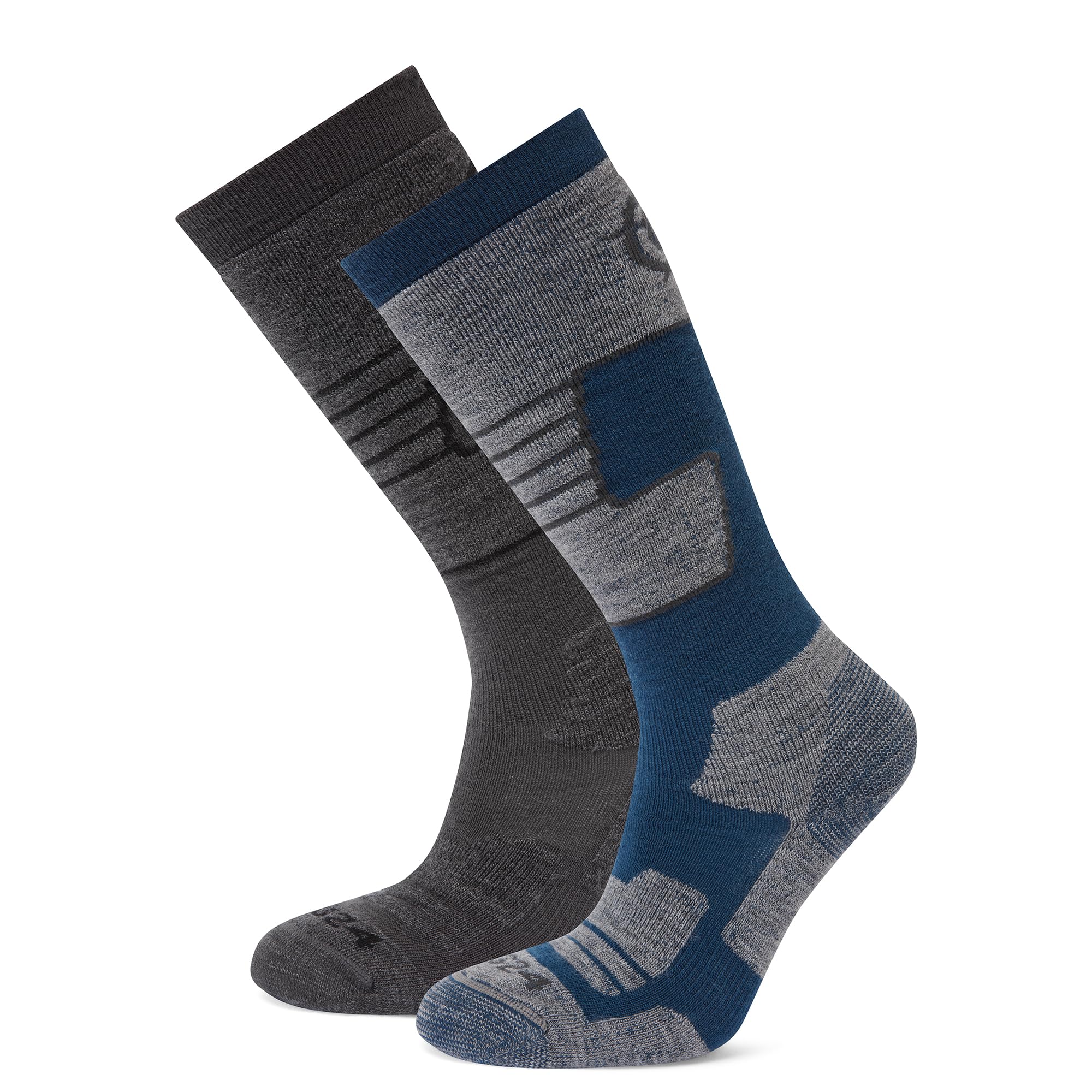 TOG24 Linz Womens Ski Socks Padded Ski Socks With Left-Right Design, Non-Slip Grip Cuffs, Re-Inforced Toe & Heel, Flat Toe Seam Plus Elastic Arch & Ankle Support