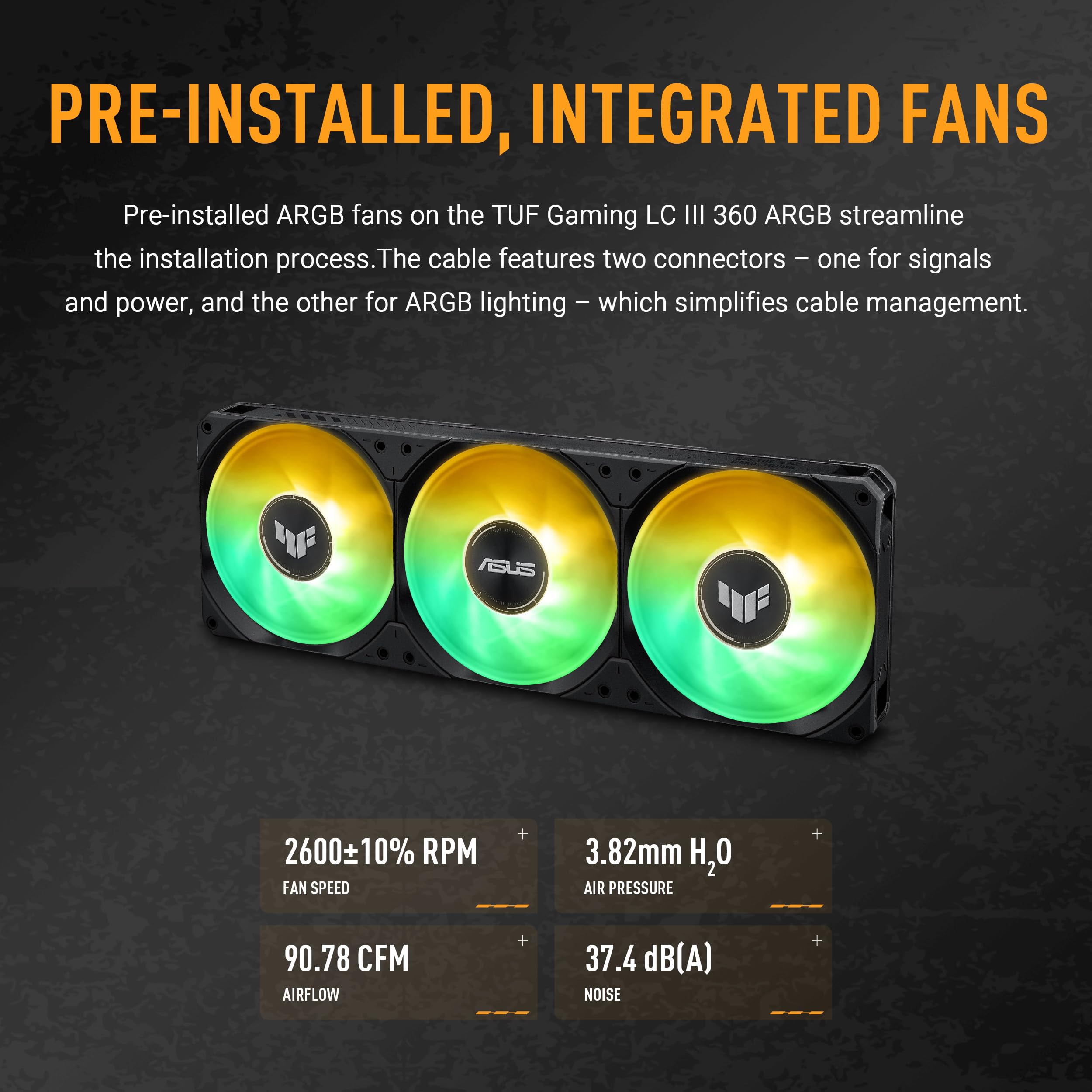 ASUS TUF Gaming LC III ARGB 360mm Refroidisseur liquide CPU AMD/Intel