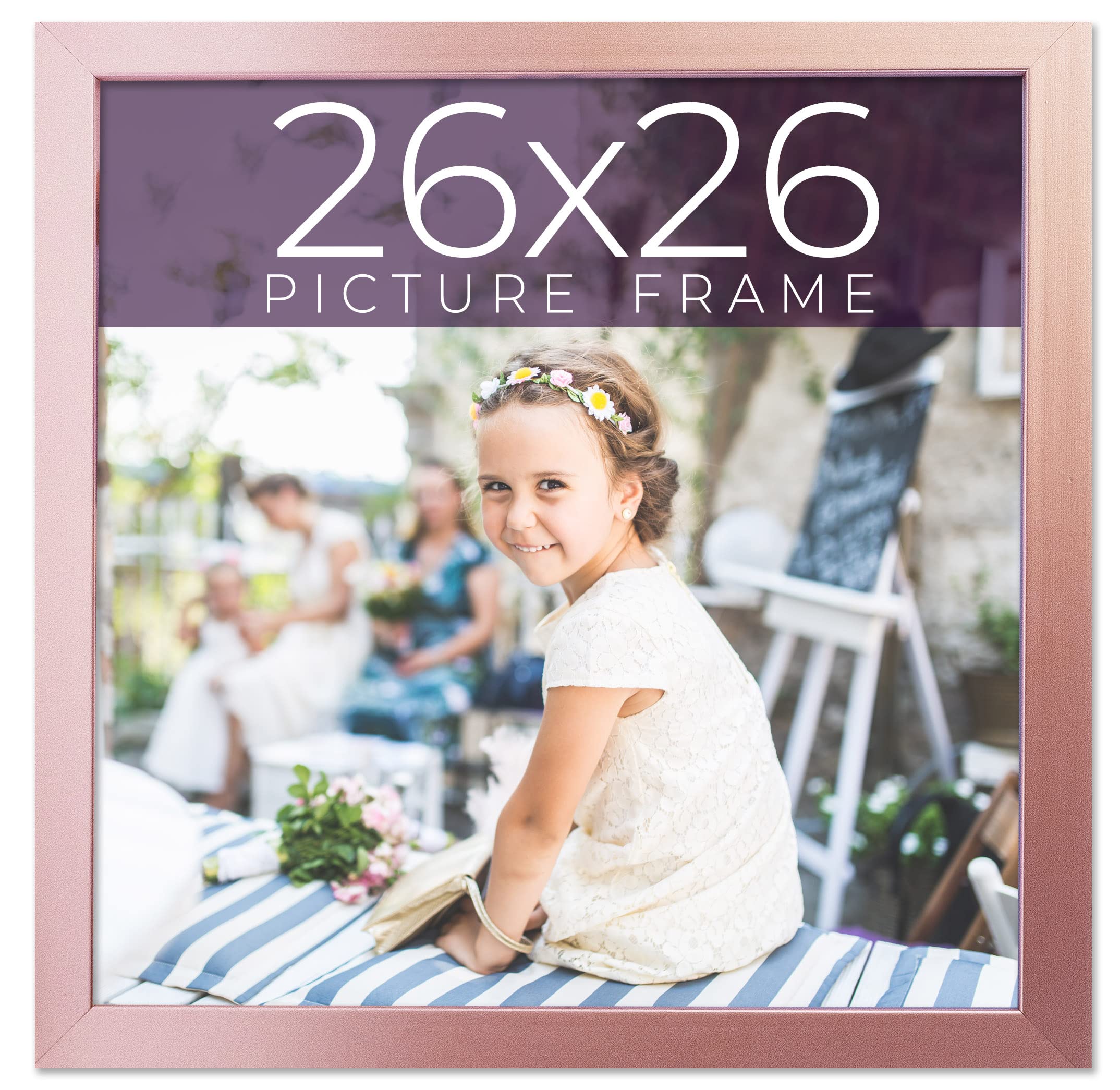 フォトフレーム Social Photo Frame Amazon.co.jp: 26 x 26 フレーム ローズゴールド 写真フレーム 完全