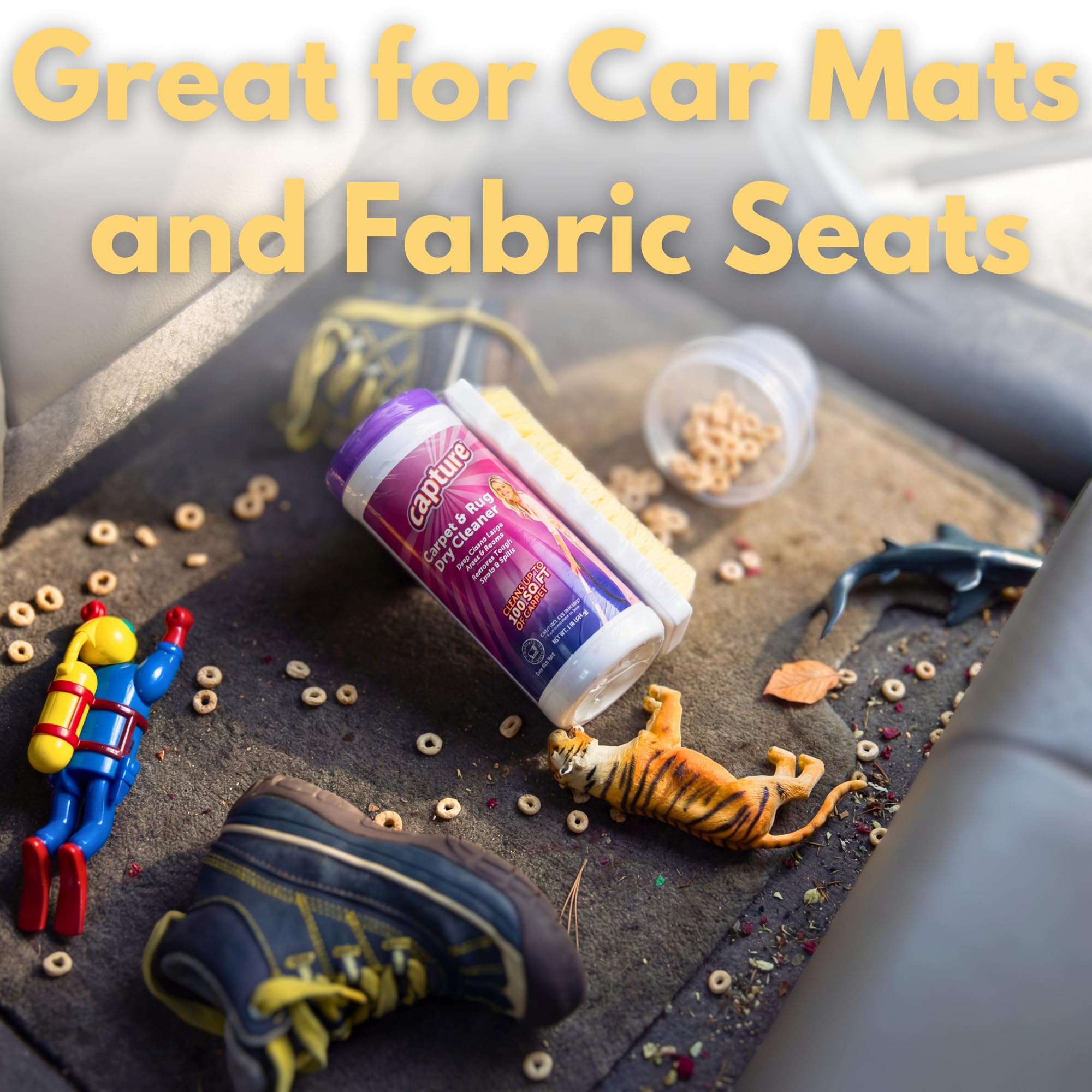 Capture Carpet Total Care Kit 100 - Home Couch and Upholstery, Car Rug, Dogs & Cats Pet Carpet Cleaner Solution - Strength Odor Eliminator, Stains Spot Remover, Non Liquid & No Harsh Chemical