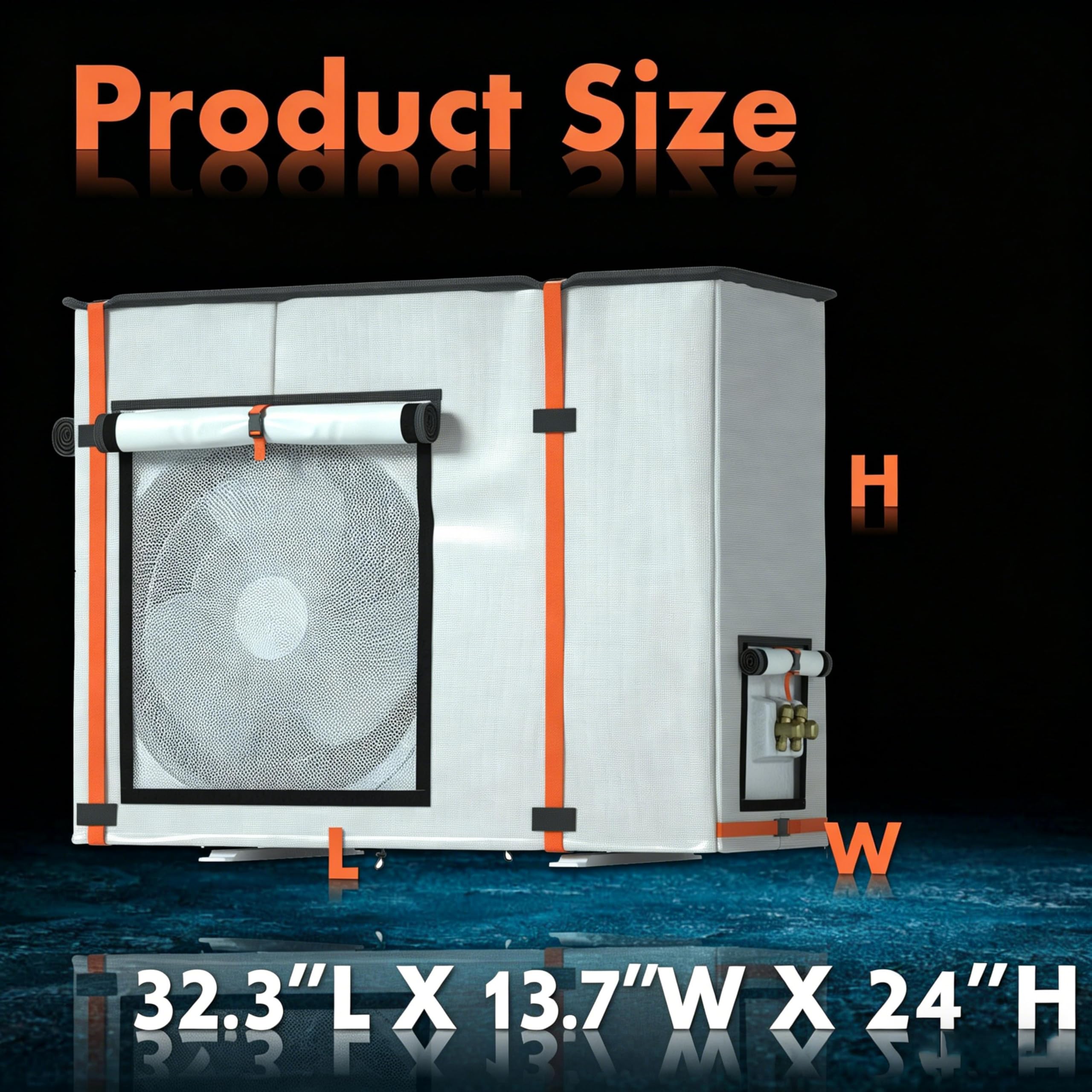 JIAHOO Cubierta de aire acondicionado, cubierta mini dividida para aire acondicionado exterior, se puede utilizar en funcionamiento con aire acondicionado, protector de CA para todas las estaciones,
