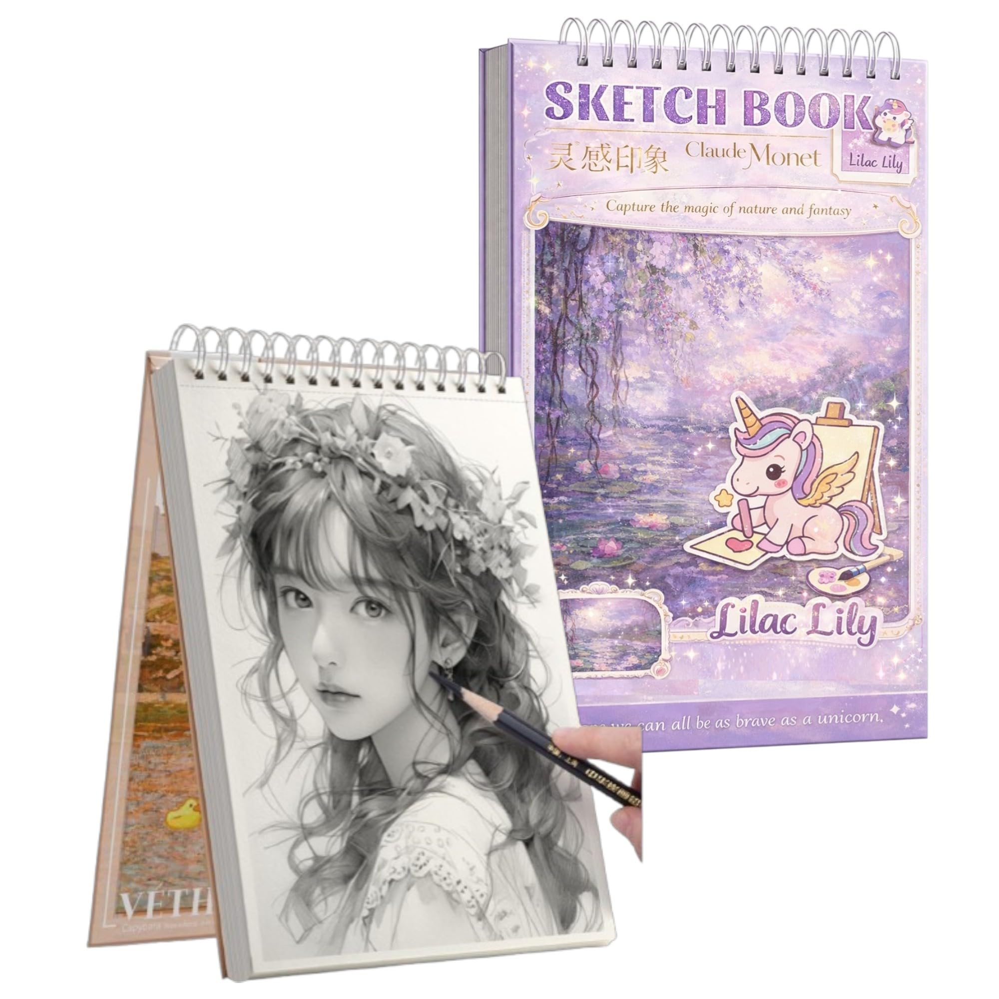 Samvardhan Sketching Book for Artist, A4 Thickened Sketchpad for Artist, Students Hand-Painted Colored Lead Picture Album Sketch Book for Painting, Drawing, Art & Craft Work (60 Sheets) (Unicorn)-image-17