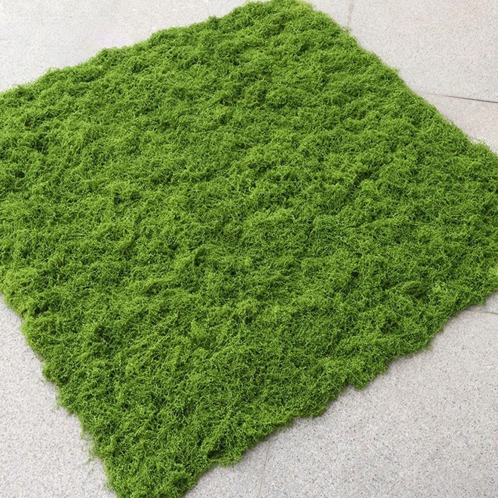 Pelouse de mousse filamenteuse pour pots de bonsaï d'intérieur, mousse artificielle pour décoration florale et plantes (vert foncé)