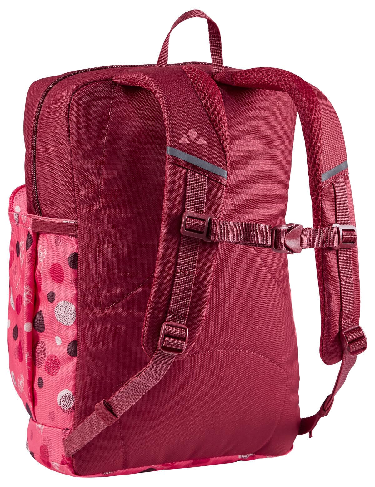 VAUDE Kinderrucksack Minnie für Jungen & Mädchen, komfortabler Wanderrucksack Kinder 10 L in Pink, Wetterfester Schulrucksack mit viel Stauraum & reflektierende Elemente
