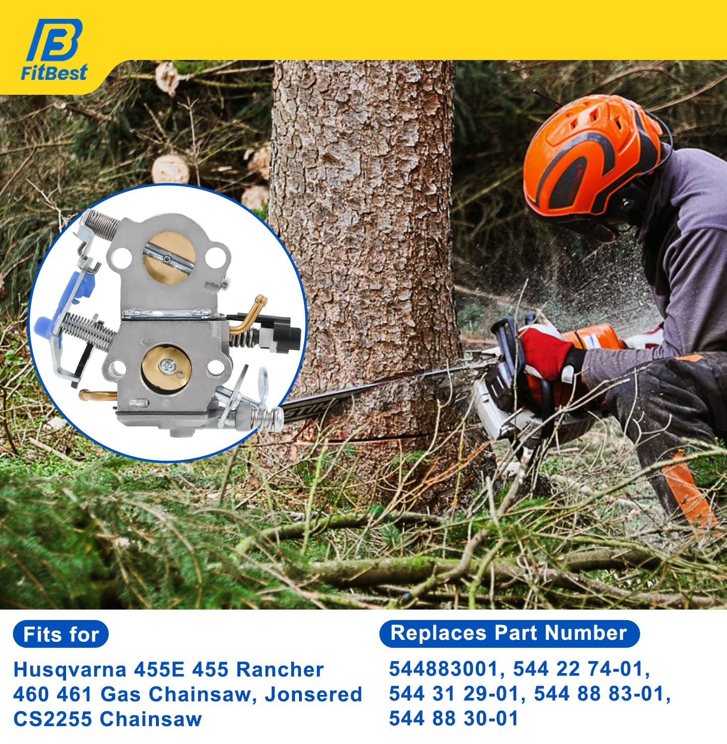 Amazon.com: FitBest Carburetor for Husqvarna 455, 455E, Rancher