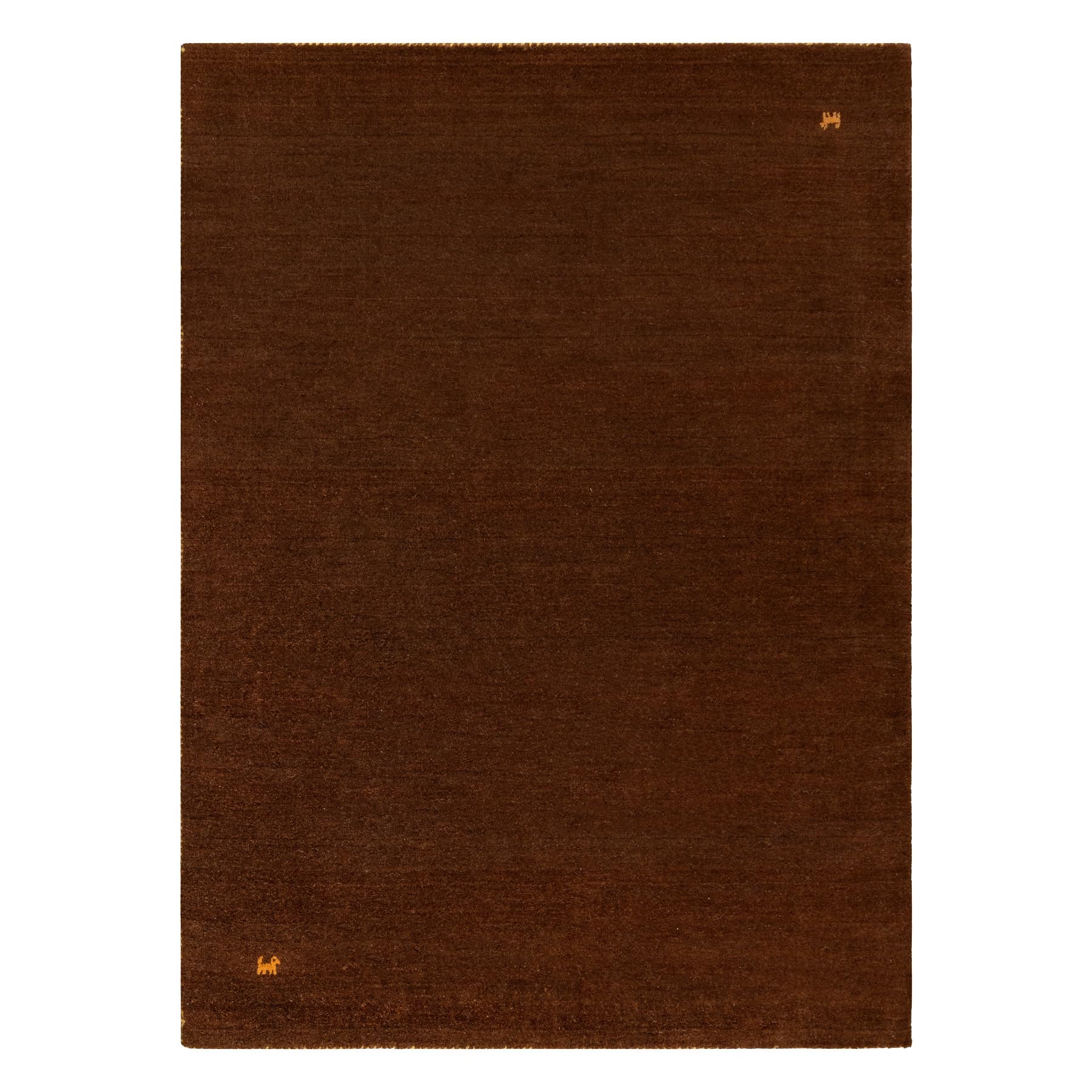 rugsx Tapis GABBEH Loom en Laine Marron - Tapis bohème tissé à la Main, Tapis Oriental en Laine, Tapis de Salon épais et Doux, 72x142 cm
