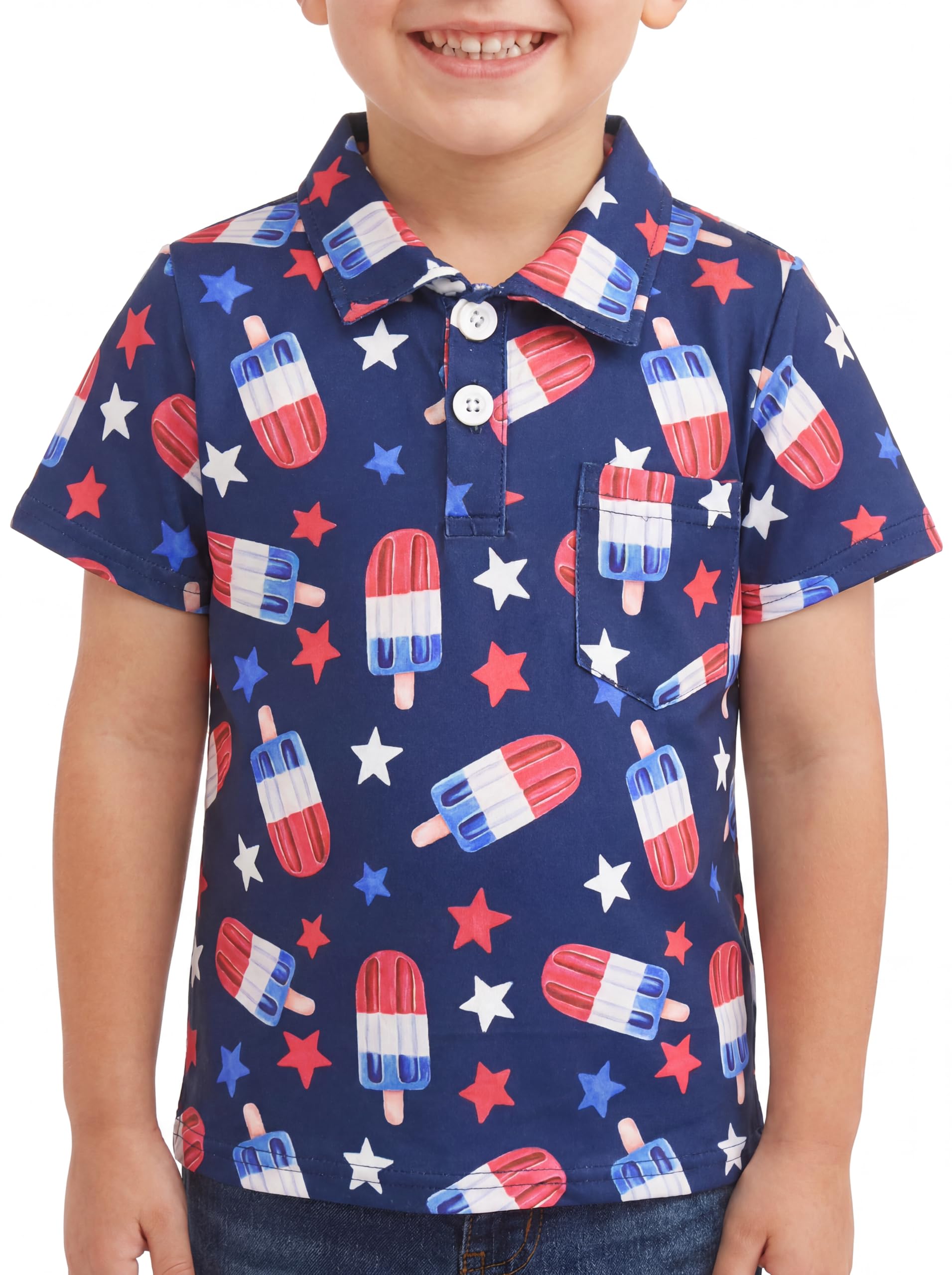 Unique Baby Moisture Wicking Kids Polo Shirts for Toddler Boys Polo Shirt