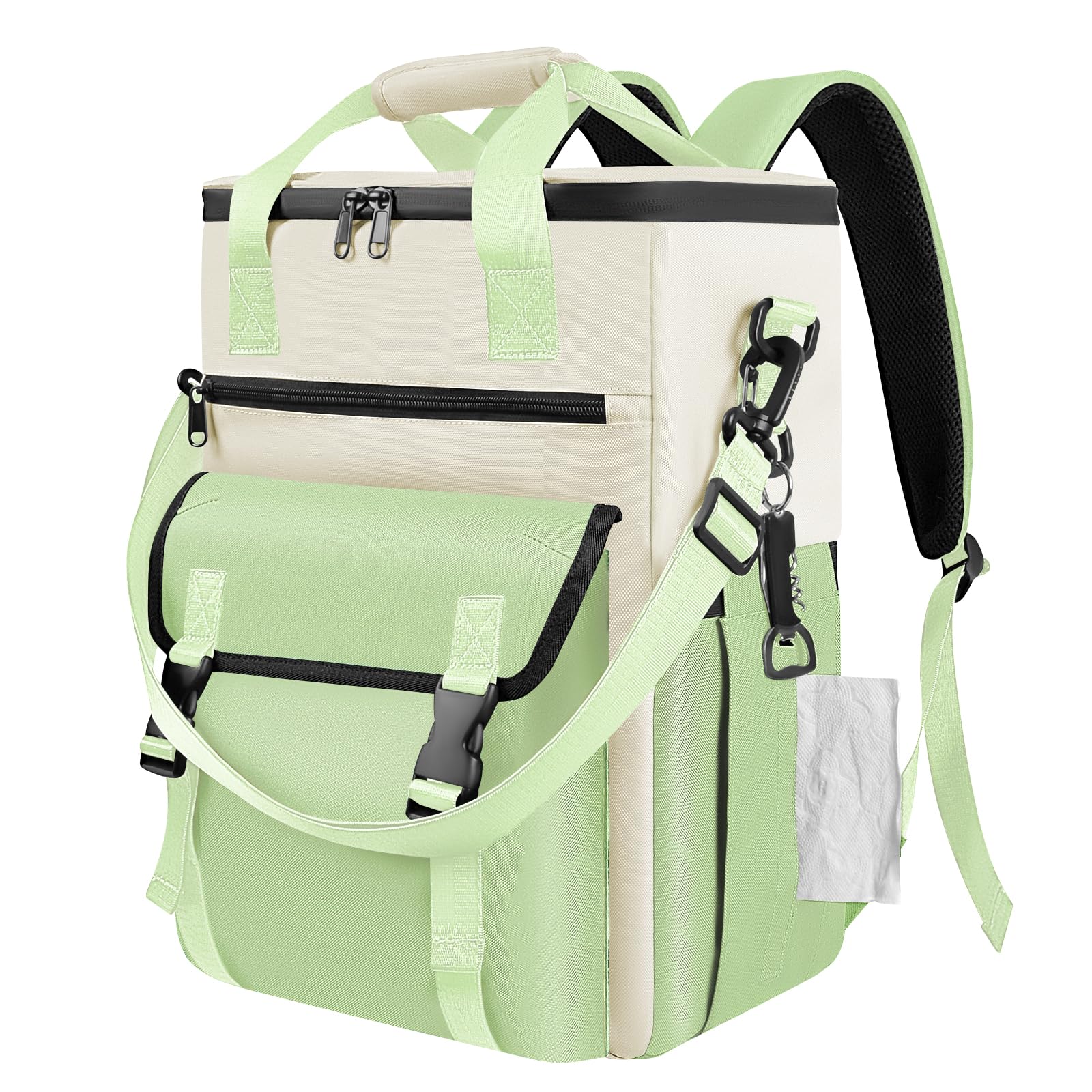 HIKERBRO Cooler Backpack, 36 Cans Insulated & Leak Proof Backpack Cooler for Women, Stylish & Portable & Waterproof Cooler Bag, Soft Ice Chest Lunch