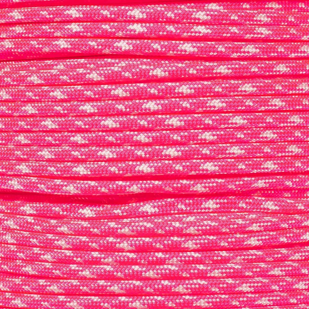 PARACORD PLANET 1000' Spool Of Parachute 550 Cord Type Iii 7 Strand Paracord Over 200 Colors Neon Pink & White โ image 1