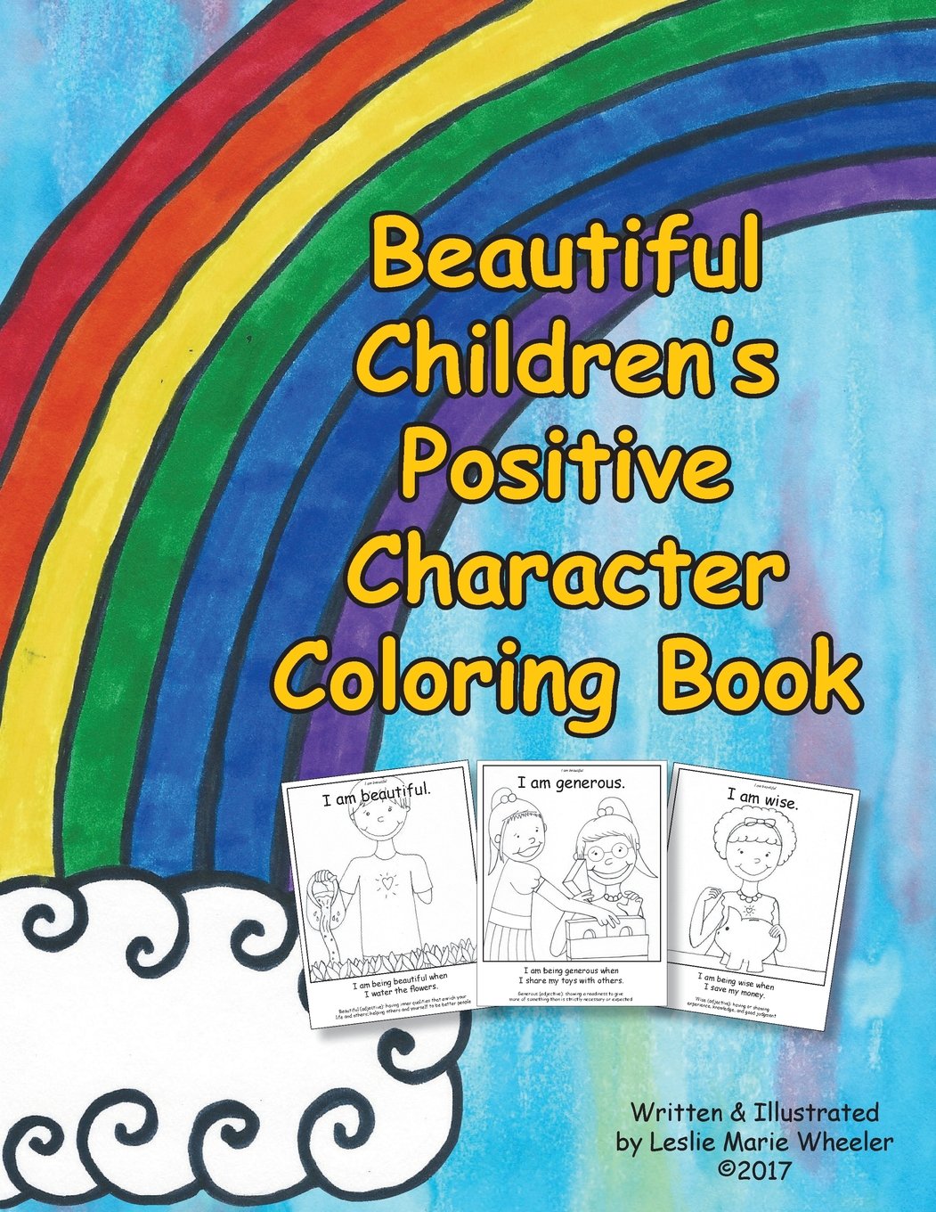 Amazon.com: Beautiful Children's Positive Character Coloring Book ...