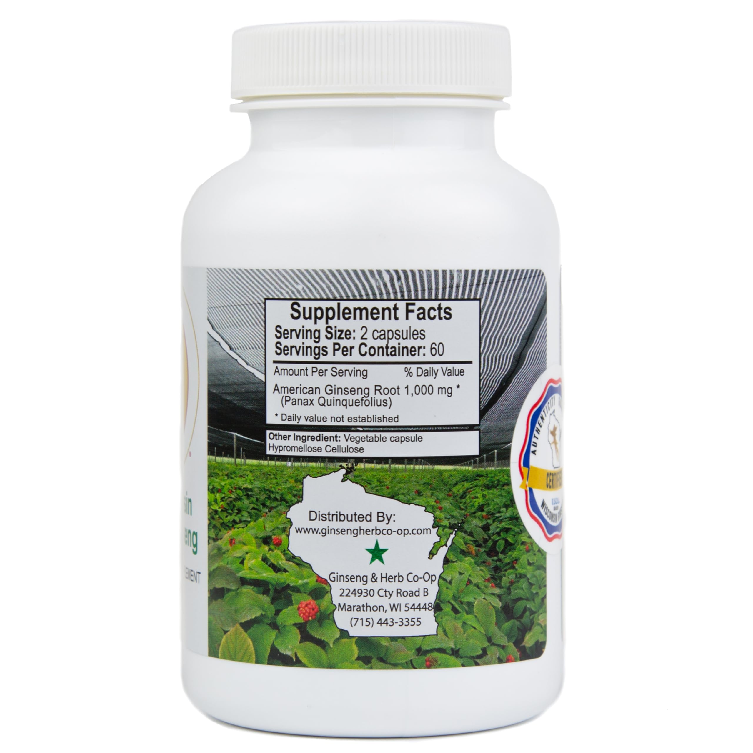 Amazon.com: 100% Pure Wisconsin American Ginseng Capsules - 500mg