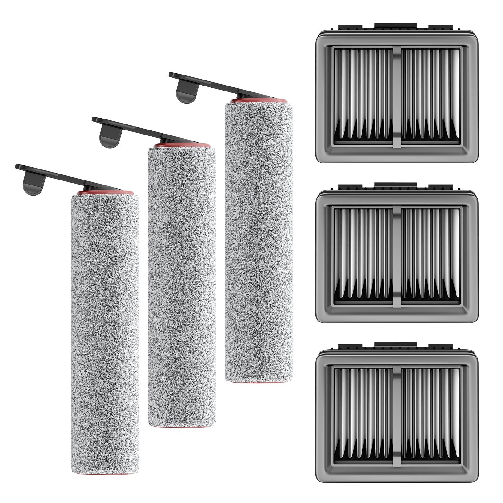 Replacement Vacuum Filters Roller Brushes Compatible with Dreame H12 Pro Wet Dry Vacuum C…