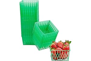 Cornucopia Pint Size Plastic Berry Baskets: Perfect for Fruit Picking!