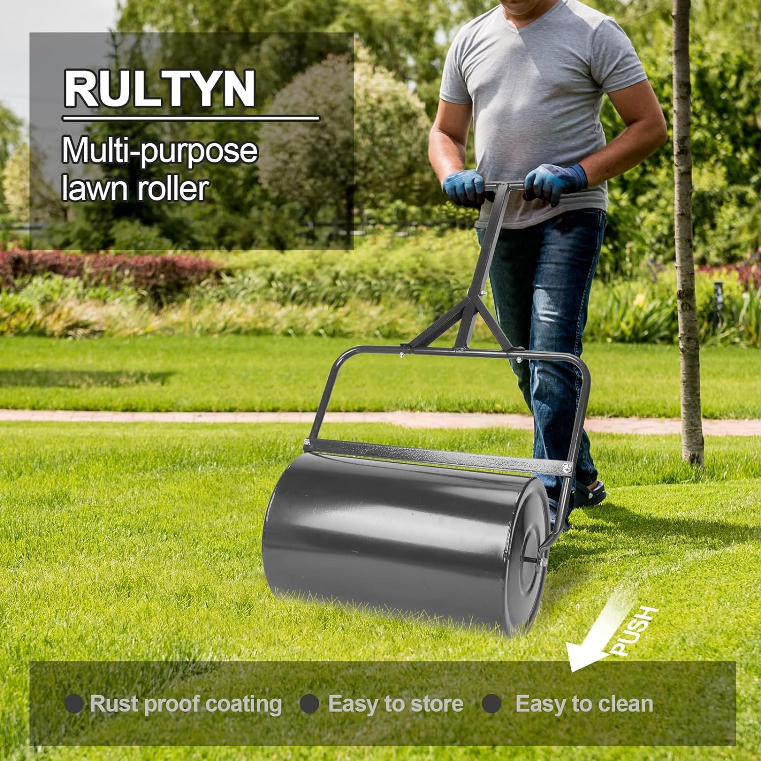 Rullo De Giardino Rulli Da Giardino Manuali Per Prati, Grande Livello In Erba Con Barra Di