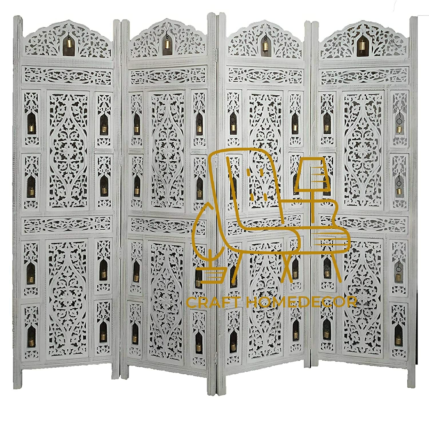 Buy CRAFT HOMEDECOR Wooden Room Partition For Living Room, Wooden Room